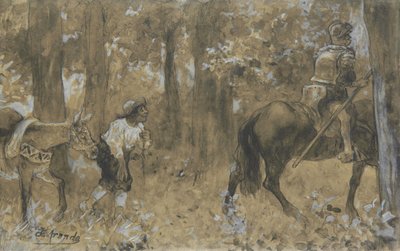 Don Quixote and Sancho Panza by José Jiménez Aranda
